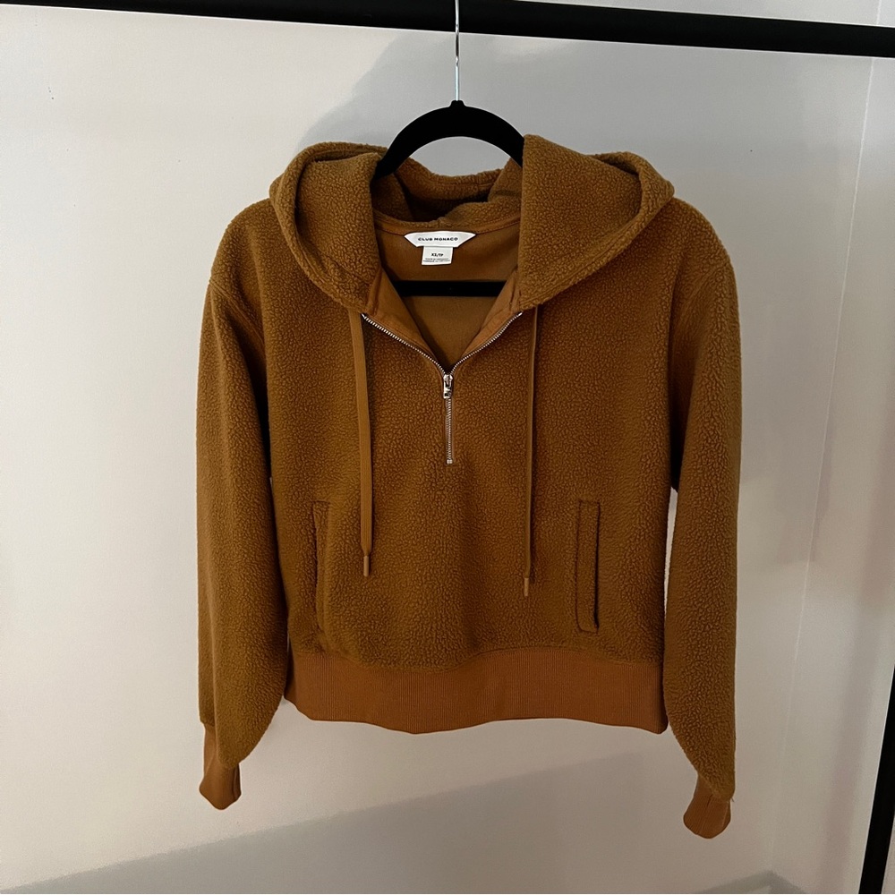 Club Monaco Fleece Half Zip Hoodie Women’s XS